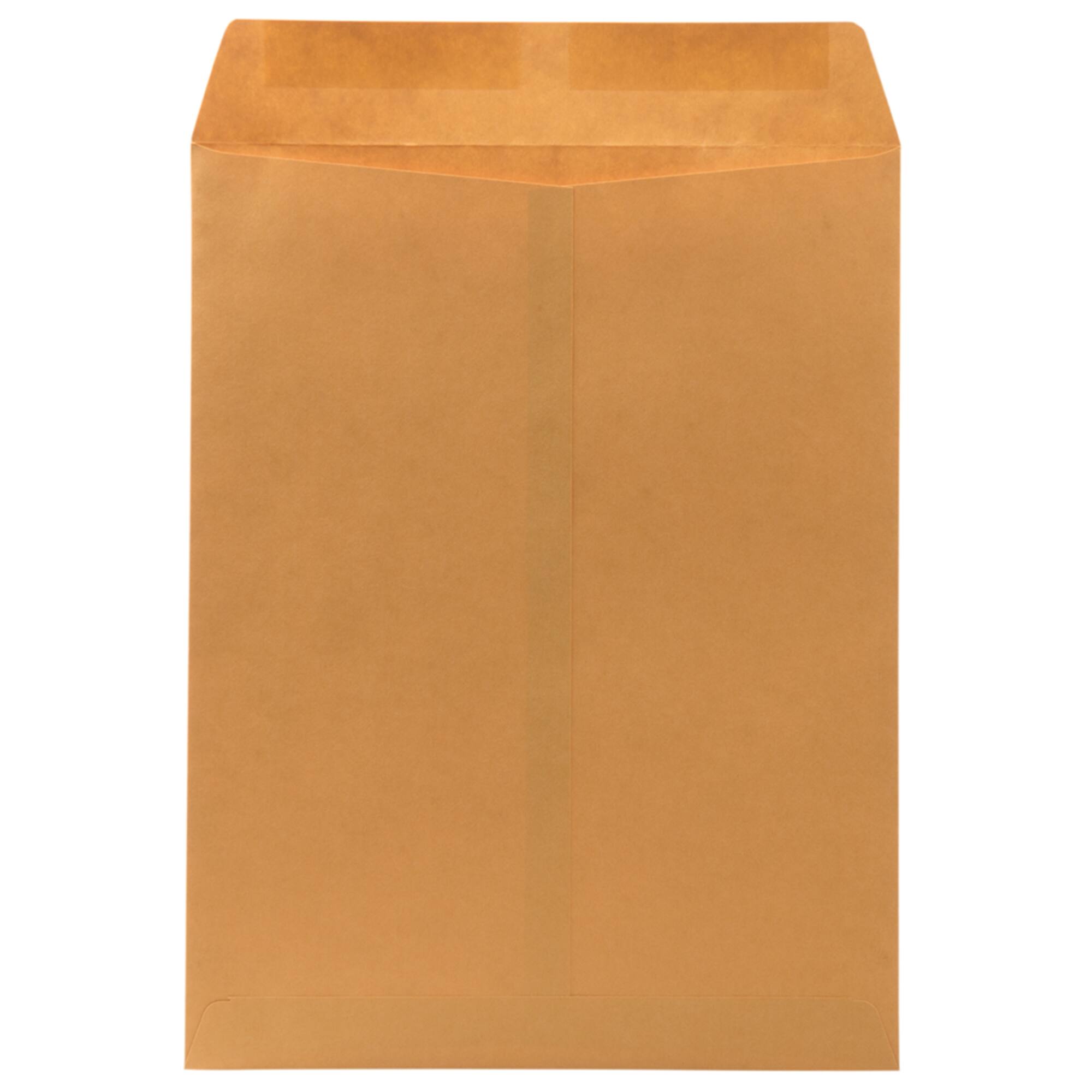 JAM Paper 10" x 13" Brown Kraft Recycled Manila Open End Envelopes, 100ct.